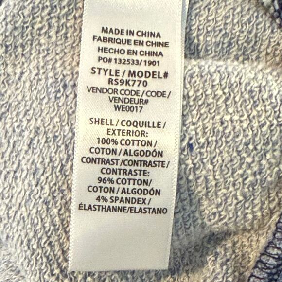 Splendid Crew Neck Sweater Long Sleeve Two-Tone Top Navy Blue Womens Size Small - Picture 8 of 10